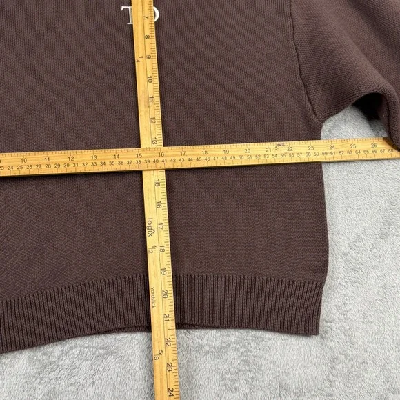 Taylor Swift The Tortured Poets Department TTPD Brown V-Neck Sweater Large - Picture 7 of 8